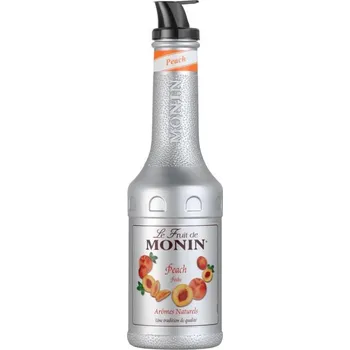 Míchaný nápoj Monin puree fruit peach 1 l (holá láhev)