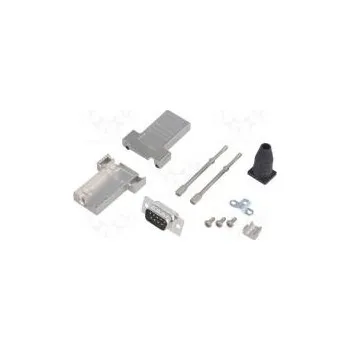 Elektrická zásuvka D-Sub PIN 9 zástrčka vidlice stíněný,točené kontakty přímý