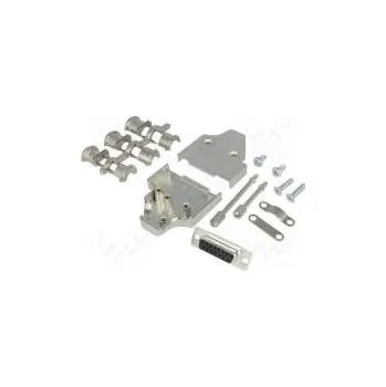 Elektrická zásuvka D-Sub PIN 15 zástrčka zásuvka lisované kontakty úhlový černá