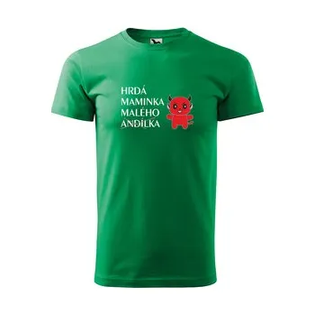 Dámské tričko Tričko s potiskem pro maminku Hrdá maminka malého andílka: zelené 3XL