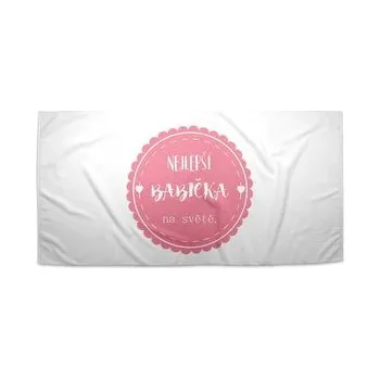 Sprchový závěs Ručník Nejlepší babička: 50x100 cm (cs, Sablio)