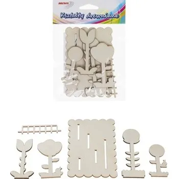Set školních potřeb Zestaw drewniany DIY ZD1 kwiatki, Brewis