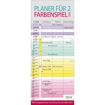 Farbenspiel - Planer für 2 2026 - Korsch Verlag