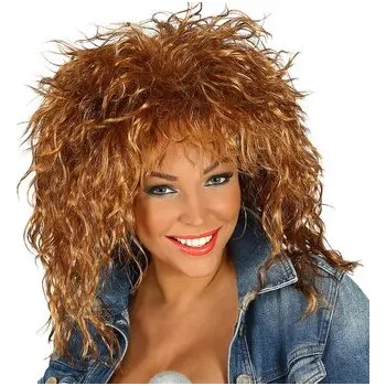 Karnevalová paruka Widmann Paruka rockerka hnědá 80´léta