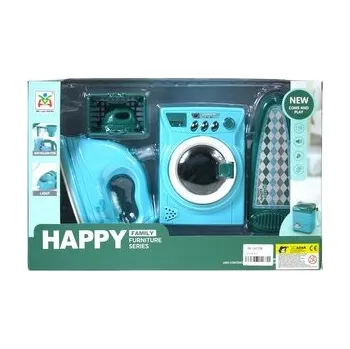 Žehlicí prkno Sada - pračka, žehlička, na baterie, žehlící prkno, 34x22x9,5cm, W/B