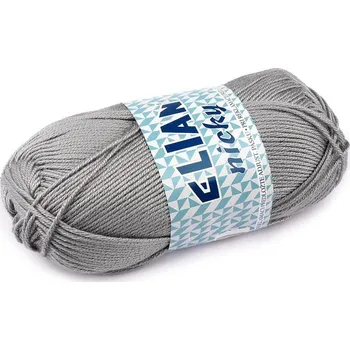 Příze Pletací příze 50 g Elian Nicky - 18 (4198) šedá