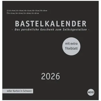Premium-Bastelkalender schwarz groß 2026