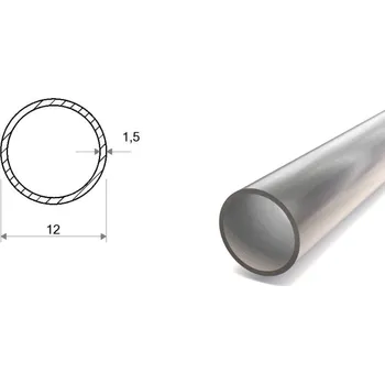 kabelová chránička Nerezová trubka bezešvá 12x1,5 (1.4571)