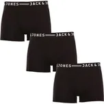 3PACK pánské boxerky Jack and Jones černé (12081832 - black/black) M