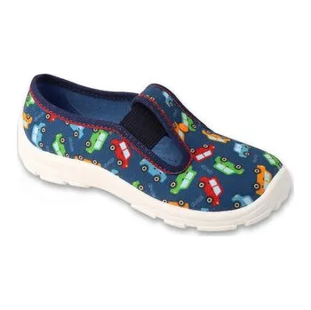 Chlapecká obuv 975X194 - chlapecké bačkorky Befado modré, auta 975X194_27