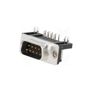 Elektrická zásuvka D-Sub PIN 9 zásuvka vidlice standard 7,2mm Zajištění šroubky