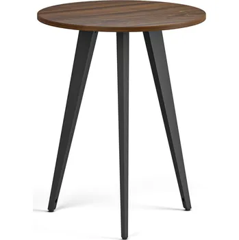 Psací stůl B2B Partner Konferenční stůl PRIMO VIBE, průměr 60 cm, černá podnož, ořech