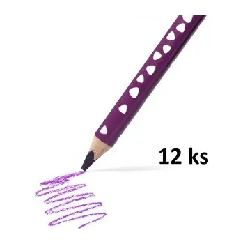 Pastelka RICO pastelka trojboká JUMBO, tuha průměr 5mm, 12 ks, fialová