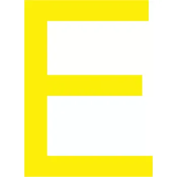 Kancelář Skladová podlahová značka - E, 16 cm, 40 ks, žlutá