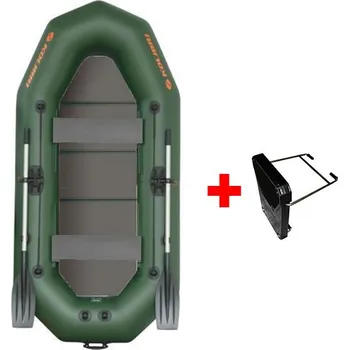 Člun Člun Kolibri K-270 TP Profi Pevná Podlaha Zelený + Držák Motoru