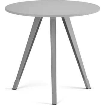 Nábytek B2B Partner Konferenční stůl PRIMO ZEN, průměr 80 cm, šedostříbrná podnož, šedá