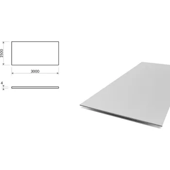 Plech Hliníkový plech 1,5x3 m, tloušťka 4 mm (EN 5754) H22