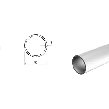Stavební profil Hliníková trubka 50x3 (EN 6060)