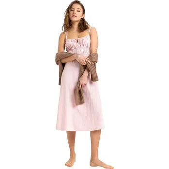 Dámské šaty šaty Roxy Rosie Skies Slub - MZE0/Bleached Mauve L