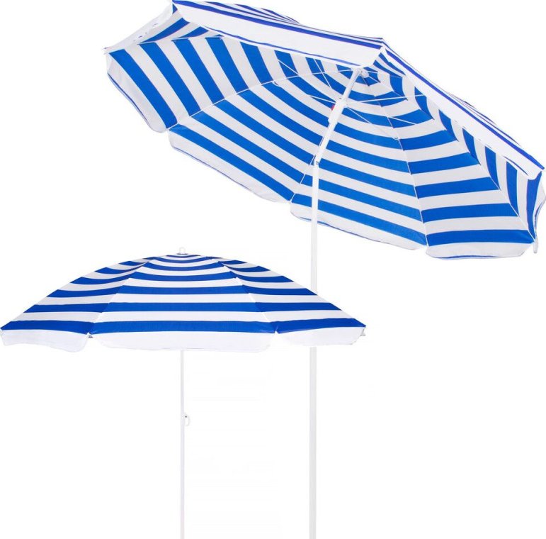 Zahradní slunečník 160 cm SPRINGOS VIVA BU0008 modro-bílý