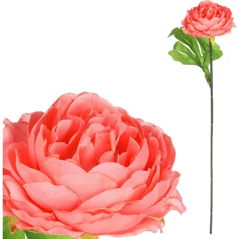 umělá květina Pivoňka - umělá řezaná květina, lososová