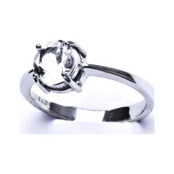 Prsten Zlatý prsten, čirý zirkon 8 mm , prstýnek , bílé i žluté zlato T 1357