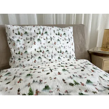 Povlečení Dětské povlečení bavlna VÁNOCE dárečky - 100x135 + 40x60 cm