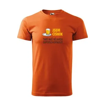 Pánská móda Jsem číšník, taky máš nějakou superschopnost?: oranžové 2XL