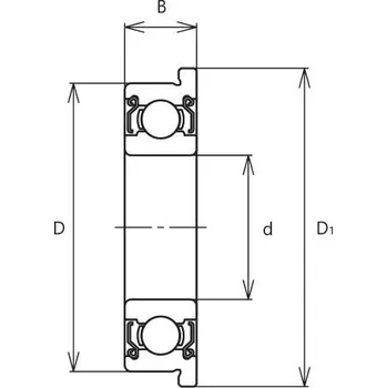 F 6803-2Z EZO Jednořadé kuličkové ložisko s přírubou