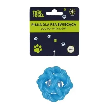 Hra na zahradu Piłka dla psa świecąca 6cm niebieska TRIK&ROLL 560862