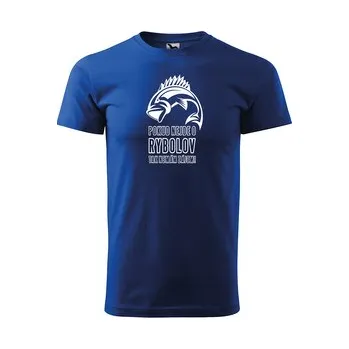 Tričko s potiskem pro rybáře Pokud nejde o rybolov, tak nemám zájem: modré 4XL