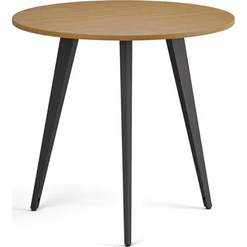 Psací stůl B2B Partner Konferenční stůl PRIMO VIBE, průměr 80 cm, černá podnož, buk