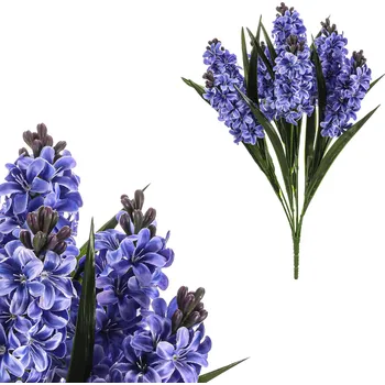 Hyacint - umělá kytice, 7 květů, modrá barva - UKC604 BLUE