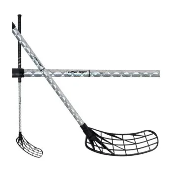 Florbalová hůl Unihoc UNILITE CARBSKIN TITAN 29 silver SLIM Florbalová hůl stříbrná, Levá (levá ruka dole), 96cm (=106cm)