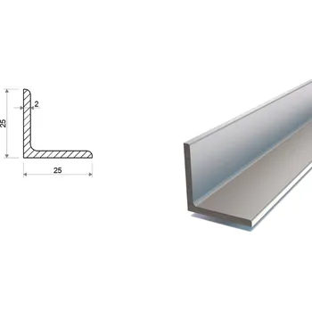 Stavební profil Ohýbaný L profil pozinkovaný 25x25x2