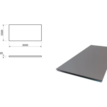 Plech Ocelový plech (S355) 1,5x3 m, tloušťka 20 mm