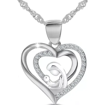 Náhrdelník Dámský stříbrný náhrdelník matka a dítě