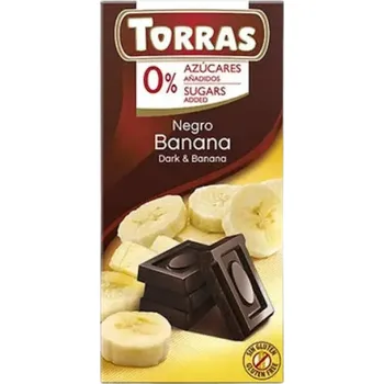 Čokoláda Torras - Hořká čokoláda s banánem 75 g 75g