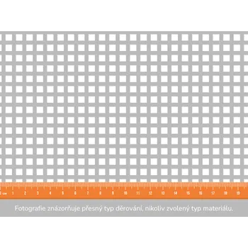 Plech Děrovaný plech QG 5-8 - 1x2 m, tloušťka 1 mm