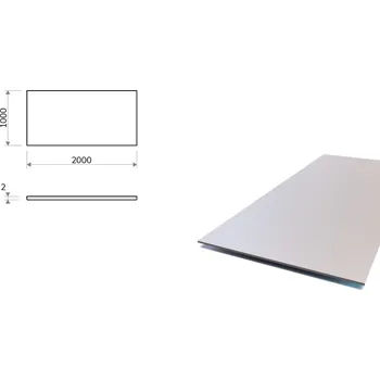 Plech Pozinkovaný plech 1x2 m, tloušťka 2 mm