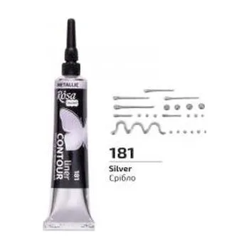 Set školních potřeb Farba aktylowa konturowa universal silver 20ml