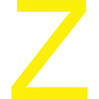 Kancelář Skladová podlahová značka - Z, 16 cm, 40 ks, žlutá