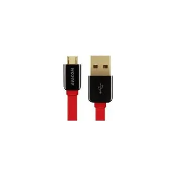 Datový kabel AVACOM MIC-120R kabel USB - Micro USB, 120cm, červená
