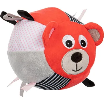 Dětské zboží Canpol babies Plyšový senzorický míček MEDVÍDCI červený