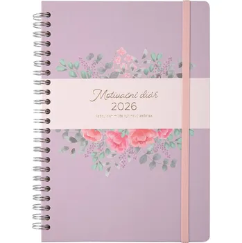 Diář Fialový motivační diář A5 2026 - Albi