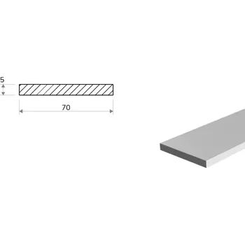 Stavební profil Hliníková pásovina 70x5 (EN 6060)
