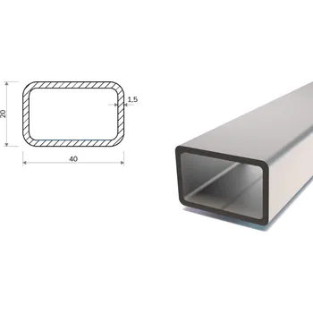 Stavební profil Pozinkovaný jekl 40x20x1,5