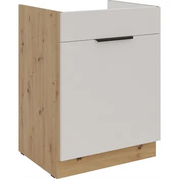 Kuchyňská skříňka Kuchyňská skříňka Solea 60 ZL 1S BB pod dřez - kašmír / dub artisan