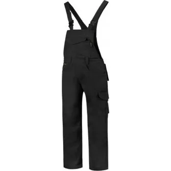 montérky Reklamní Dungaree Overall Industrial pracovní kalhoty s laclem unisex, černá, S