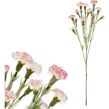 umělá květina Karafiát mini - umělý řezaný, barva růžovo-bílá